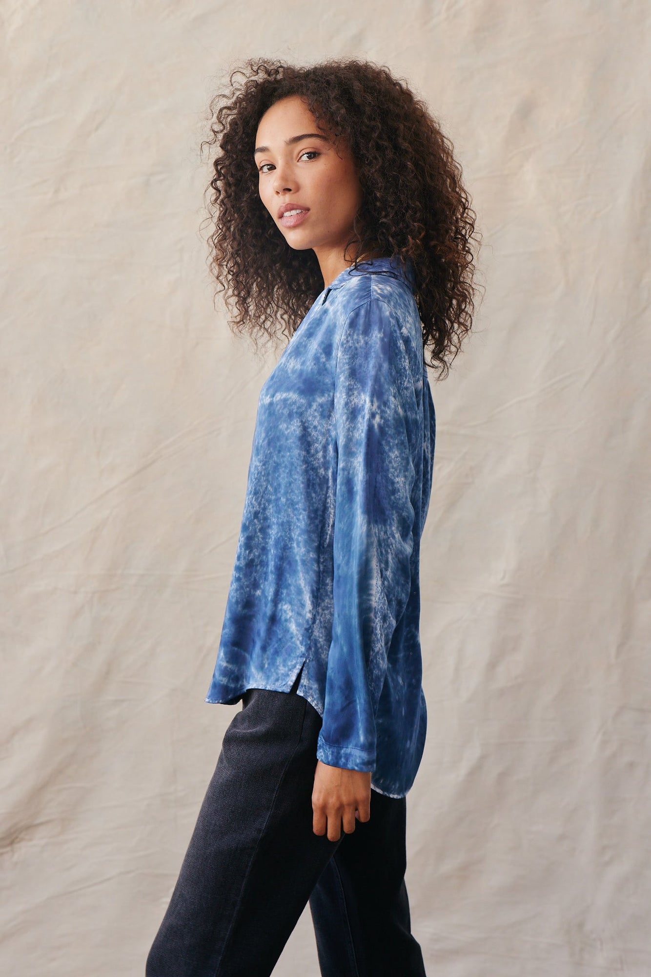 Long Sleeve Clean Shirt - Celestial Sky Dye