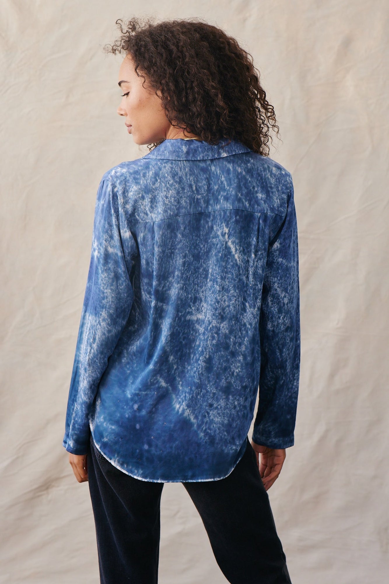 Long Sleeve Clean Shirt - Celestial Sky Dye