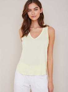 Scoop Neck Tank | Pale Chartreuse