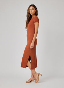 Tee Shirt Midi Dress | Spring Brown