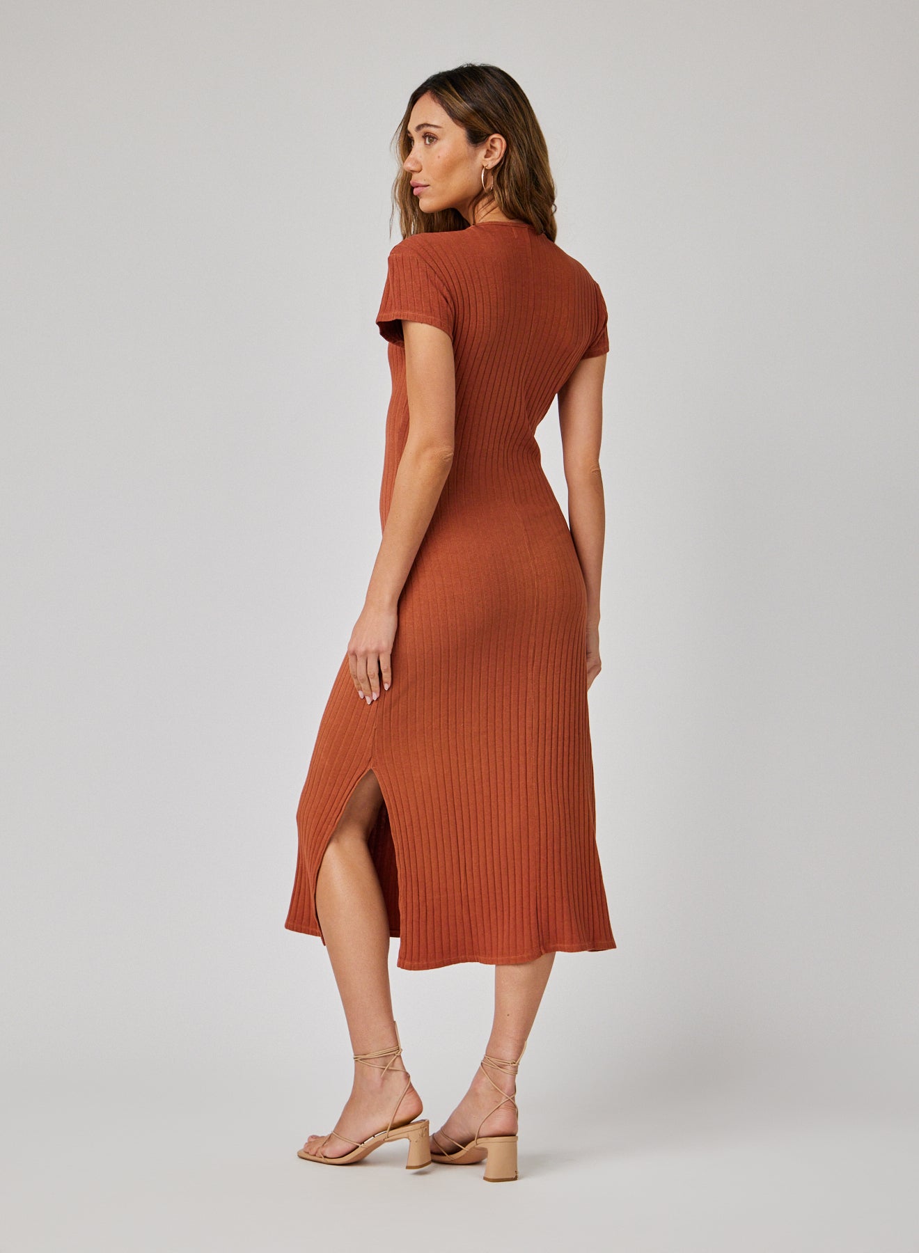 Tee Shirt Midi Dress | Spring Brown