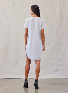 V-Neck Tee Dress | Foggy Sky