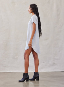 V-Neck Tee Dress | Foggy Sky