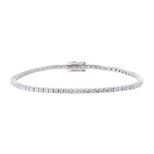 14K White Gold / 3CT Lab Grown Diamond Four Prong Tennis Bracelet 14K - Adina's Jewels