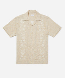 Antique White | Canty Embroidered Linen Gauze SS Shirt