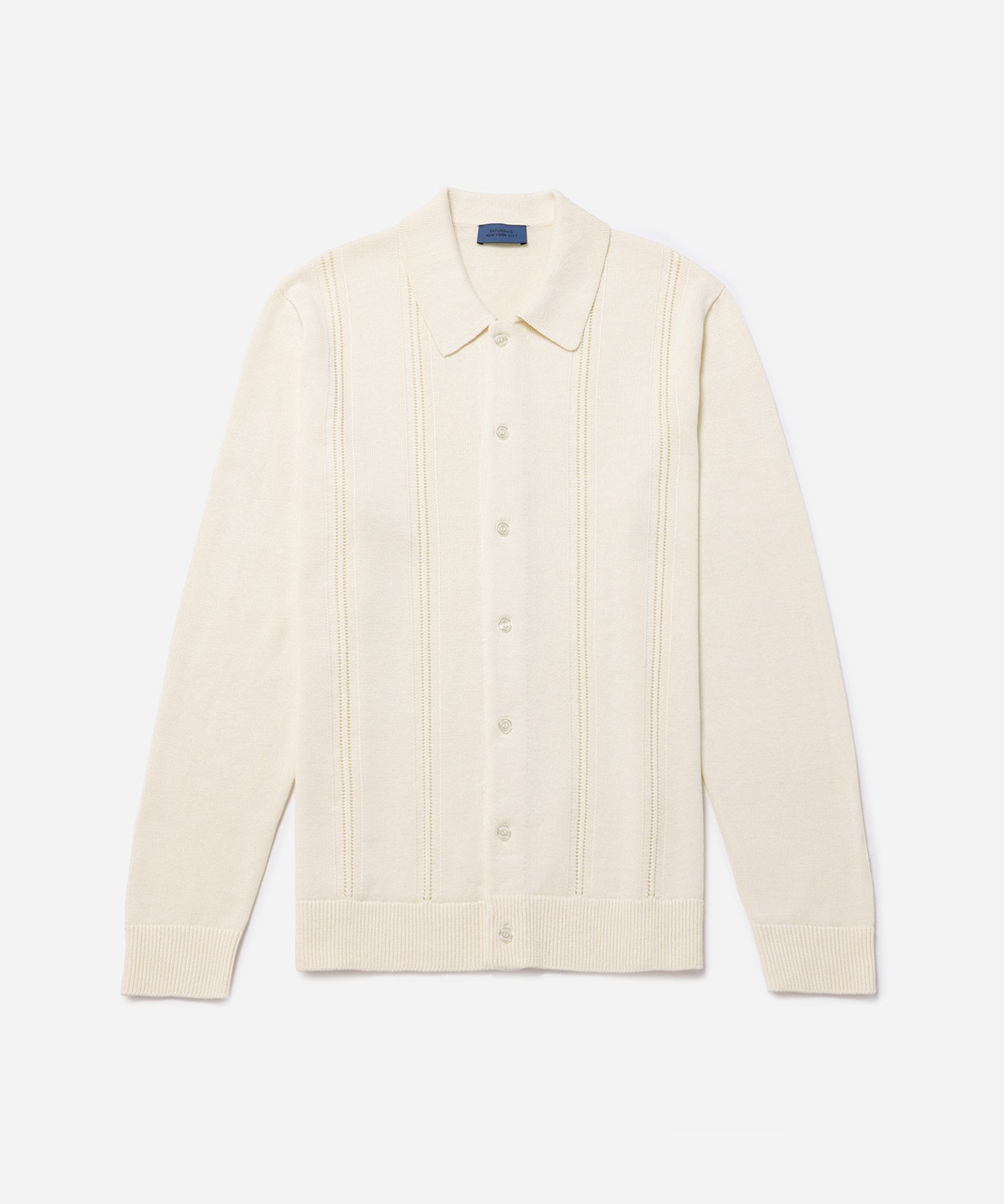 Ivory | Jahmad Linen Long Sleeve Polo