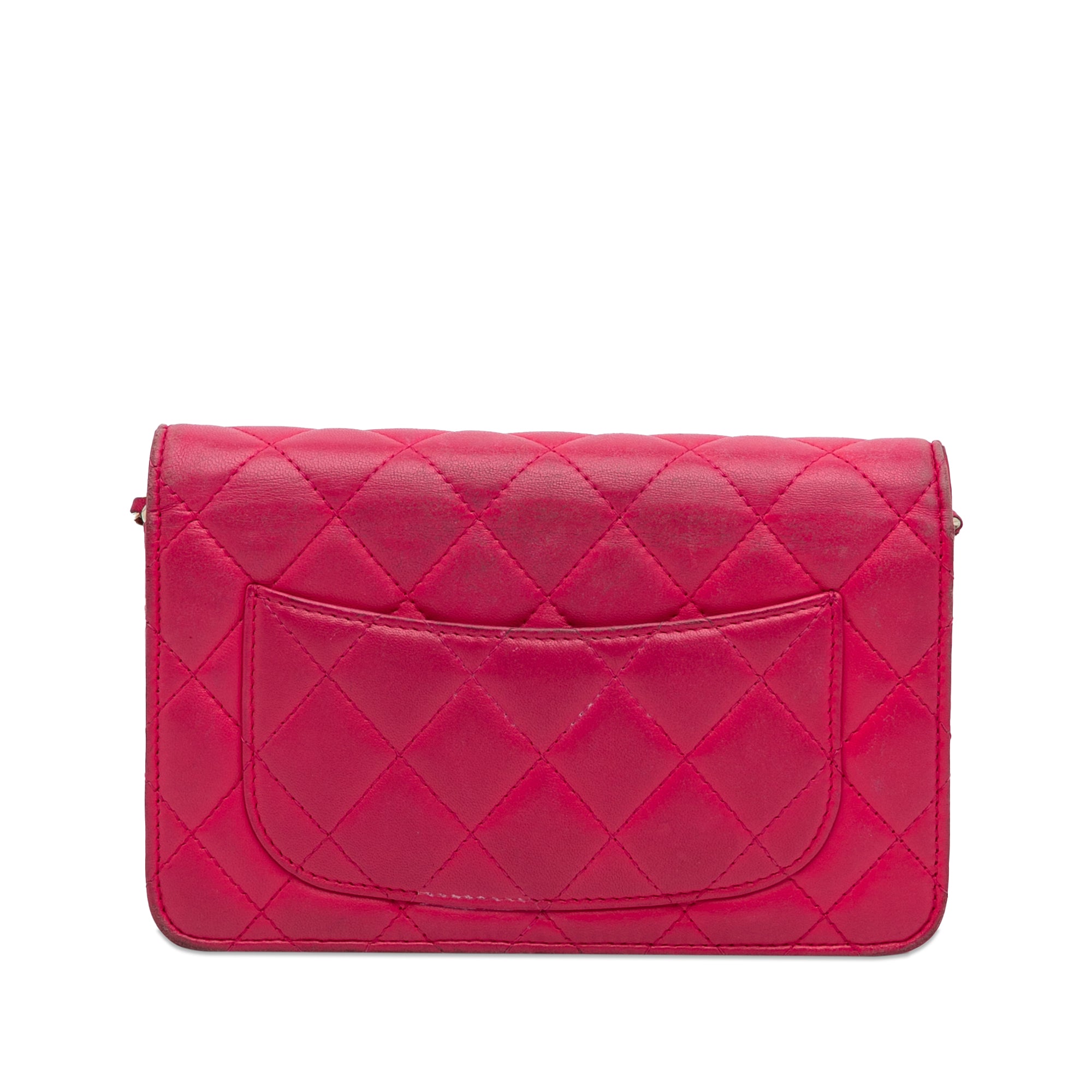 Chanel | Pre-Owned Classic Lambskin Wallet on Chain | Pink/Hot Pink