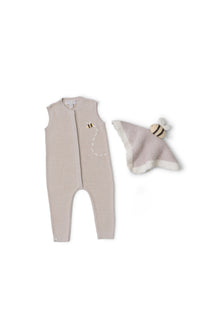 Baby | CozyChic Ultra Lite Bee Onesie Set | Stone