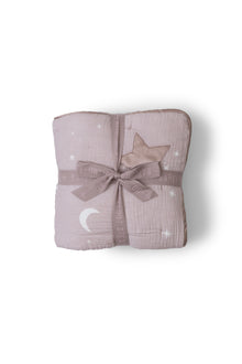 Baby | Organic Cotton Double Cloth Starry Night Quilt | Faded Rose Multi