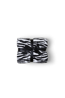 CozyChic Tiger Print Blanket | White/Black