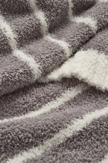 CozyChic Horizontal Stripe Blanket | Beach Rock/Cream