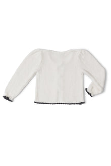 Toddler | CozyChic Lite Scalloped Cardigan | Cream/Carbon
