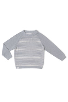 Toddler | CozyChic Ultra Lite Heathered Stripe Raglan Pullover | Heather Moonbeam/Sand Dune