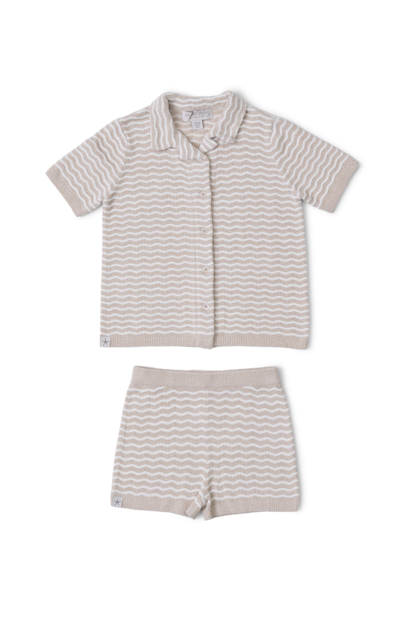 Toddler | CozyChic Ultra Lite Wave Cabana Set | Stone/Pearl