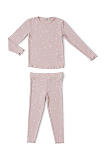 Toddlers | Ultra Soft Rib Set | Dusty Rose/Pearl