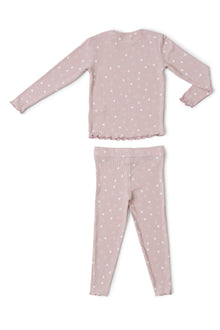 Toddler | Ultra Soft Rib Set | Dusty Rose/Pearl