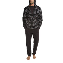 Cozychic Men's Camo Zip-Up Hoodie | Carbon Multi