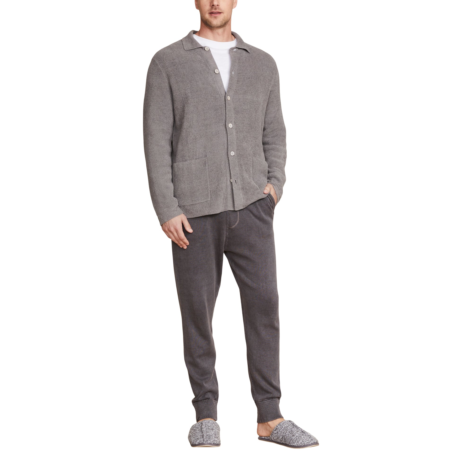 Cozychic Ultra Lite Men's Button Down Cardi | Graphite