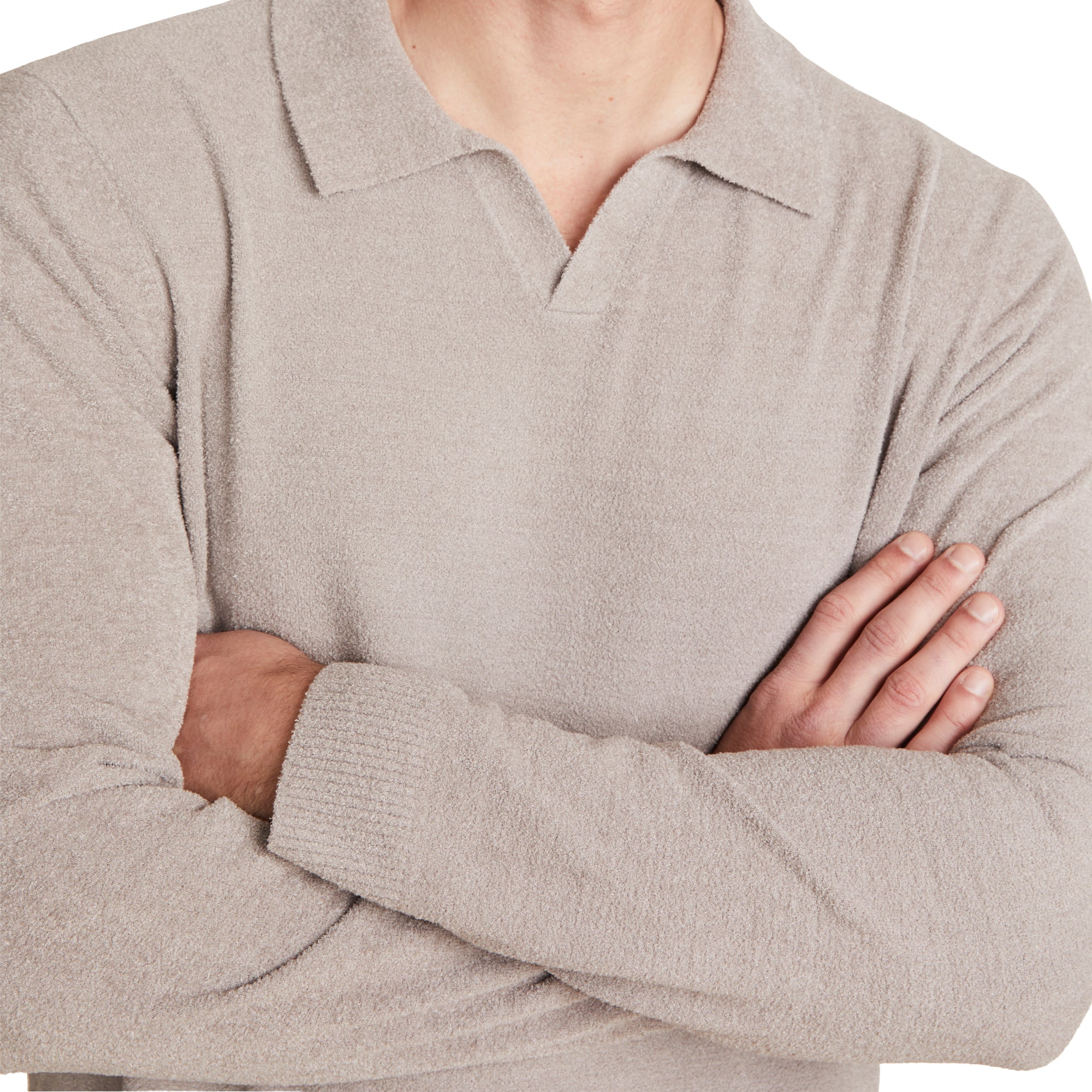 Cozychic Ultra Lite Men's Ribbed Collar Pullover | Beach Rock