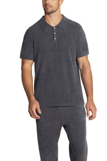Mens | CozyChic Ultra Lite Short Sleeve Polo | Coal