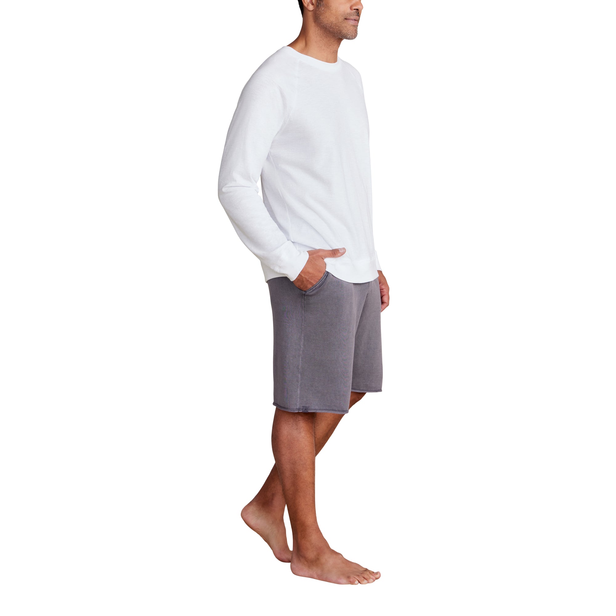 Mens | SunBleached Rolled Edge Shorts | Faded Black