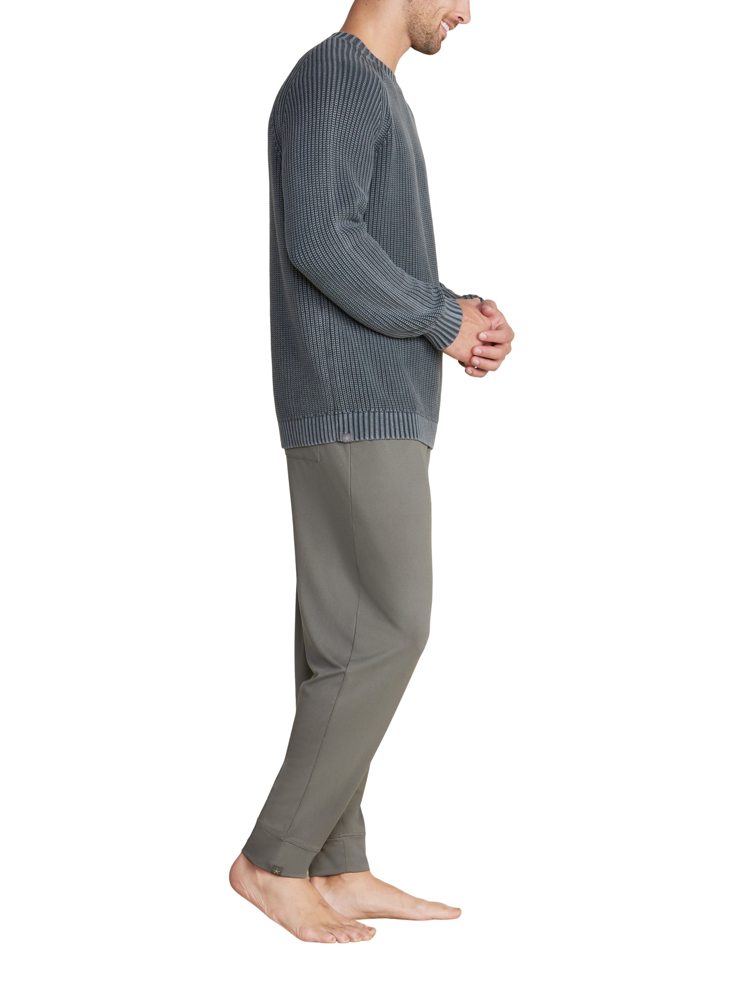 Mens | SunBleached Ribbed Pullover | Coal