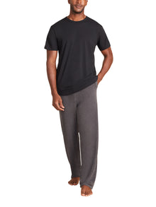 Mens | Malibu Collection Washed Jersey Short Sleeve Crew | Black