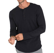 Malibu Collection Men's Henley W/ Placket | Slate