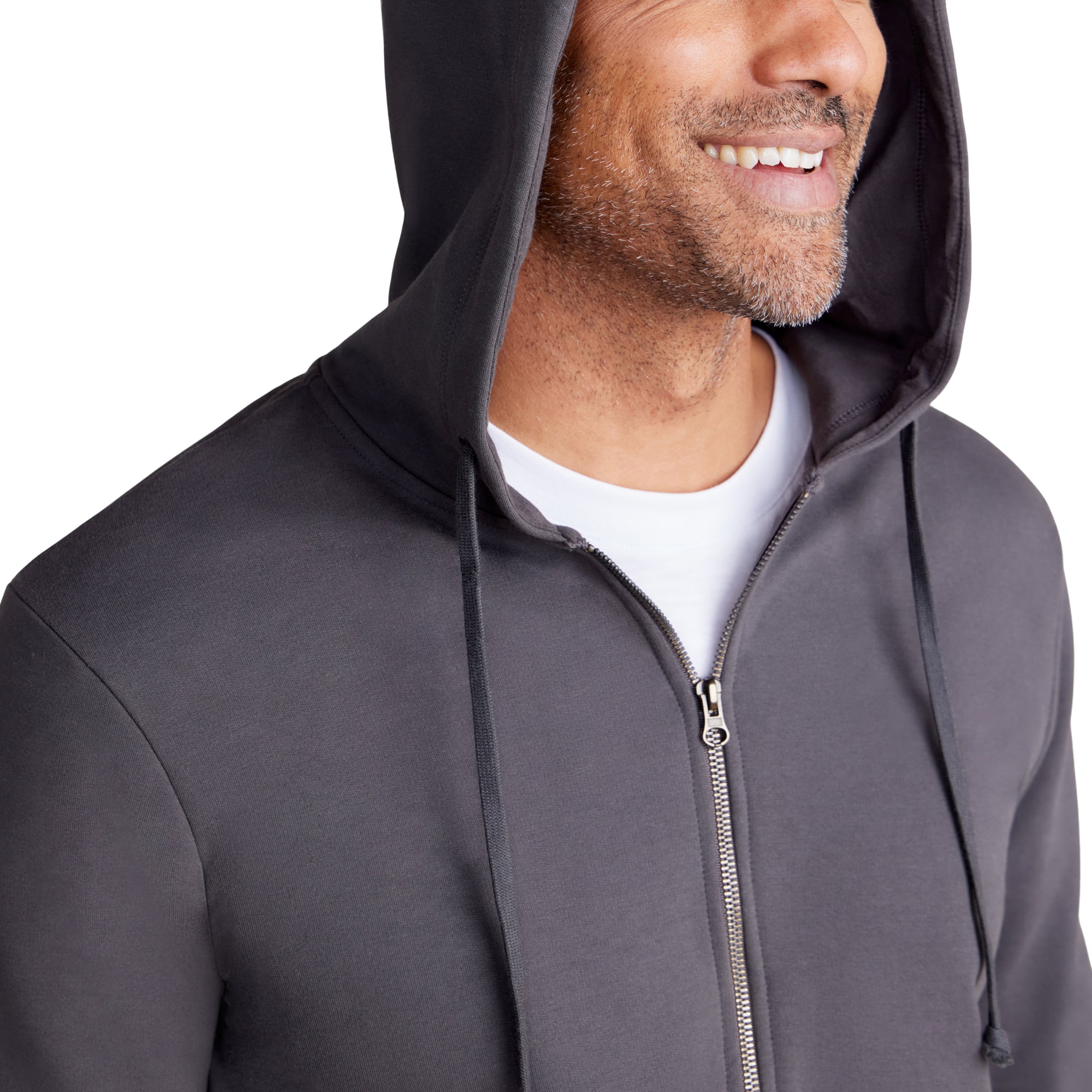 Malibu Collection Men's Pima Cotton Fleece Zip Hoodie | Carbon