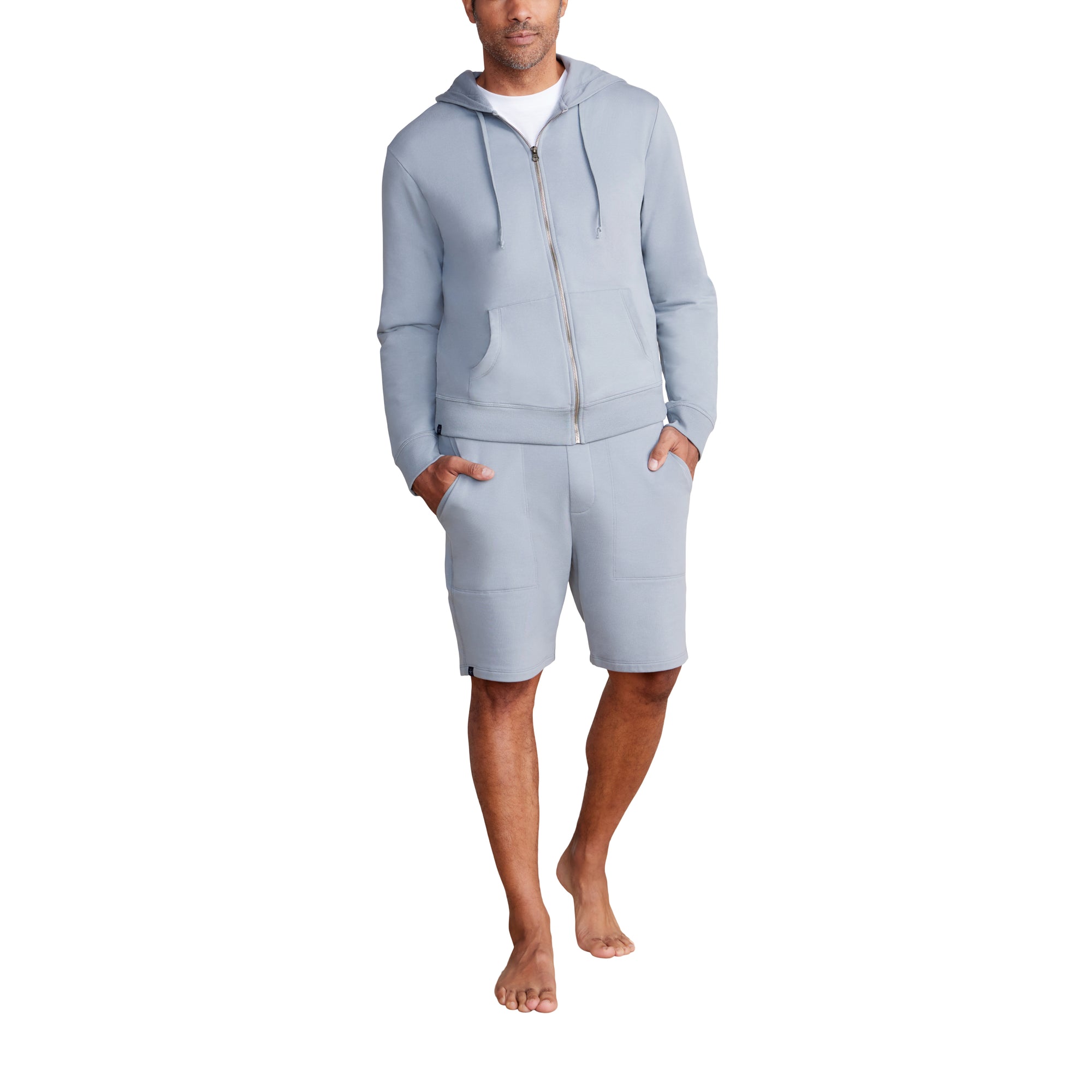 Malibu Collection Men's Pima Cotton Fleece Short | Dolphin Blue