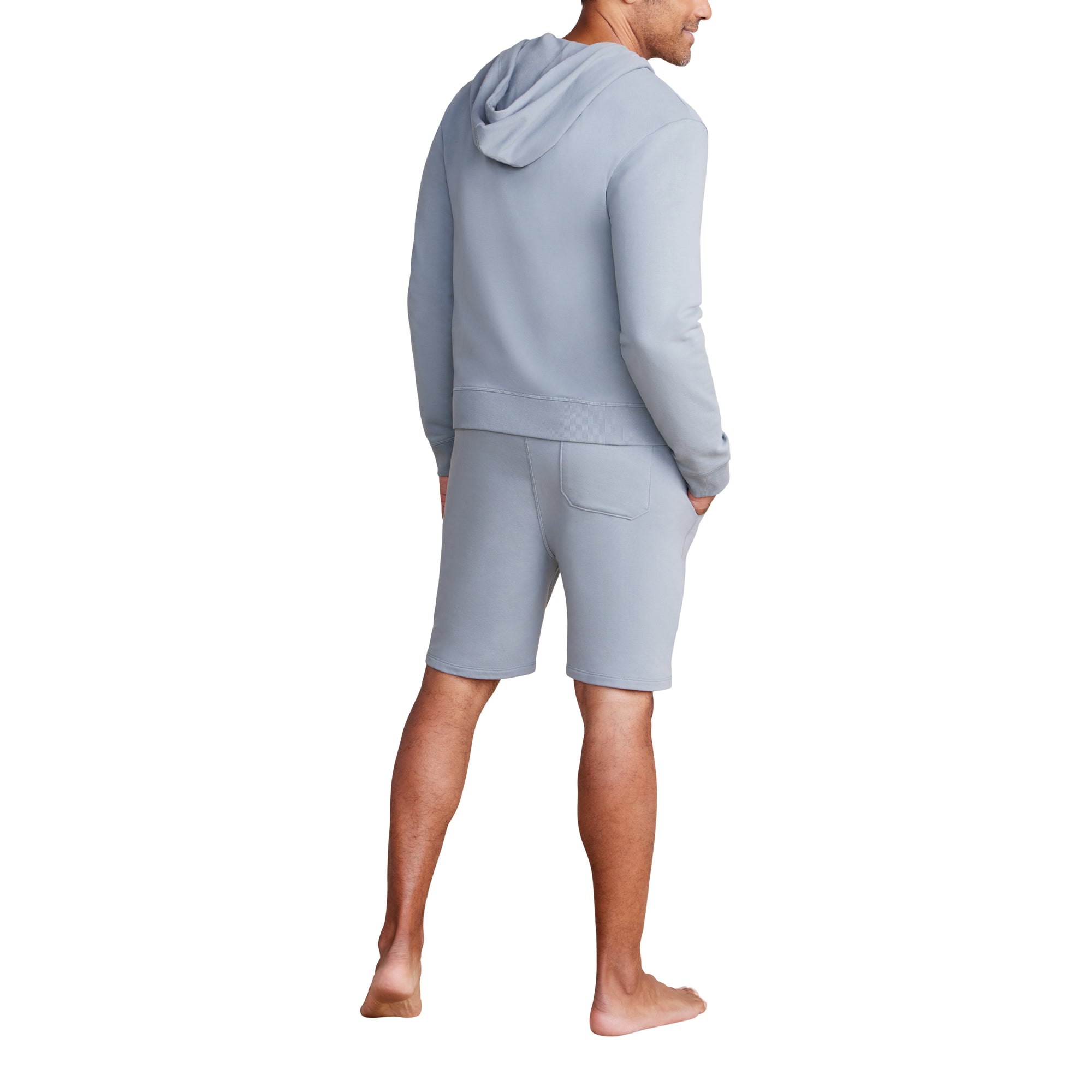 Malibu Collection Men's Pima Cotton Fleece Zip Hoodie | Dolphin Blue