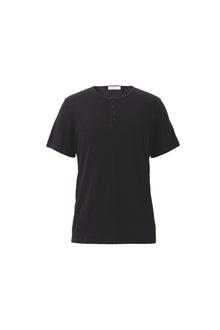 Mens | Malibu Collection Slub Henley Tee | Black
