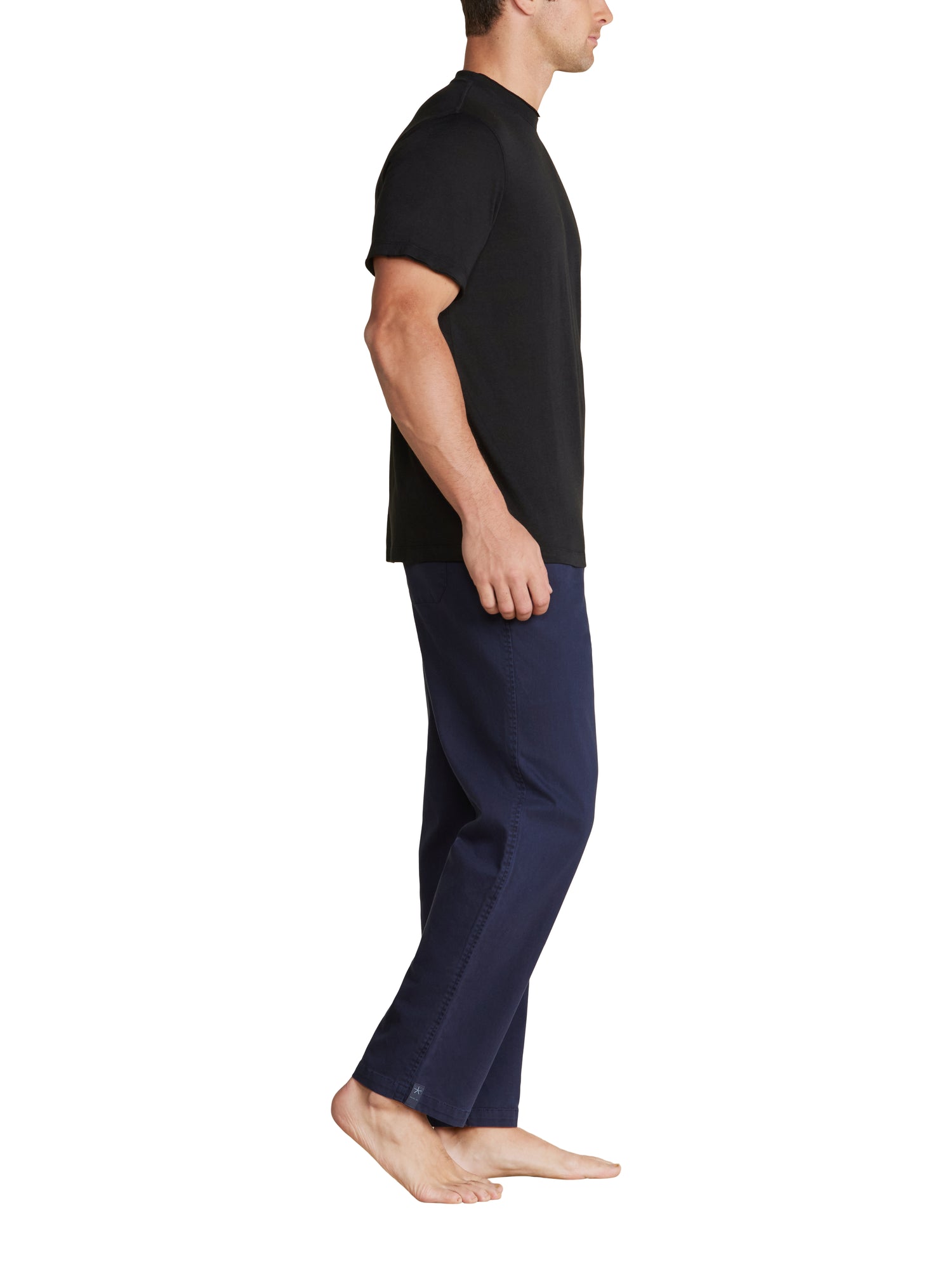 Mens | Malibu Collection Slub Burnout Cut Neck Tee | Black