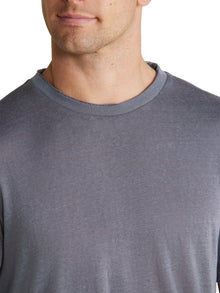 Mens | Malibu Collection Slub Burnout Cut Neck Tee | Coal