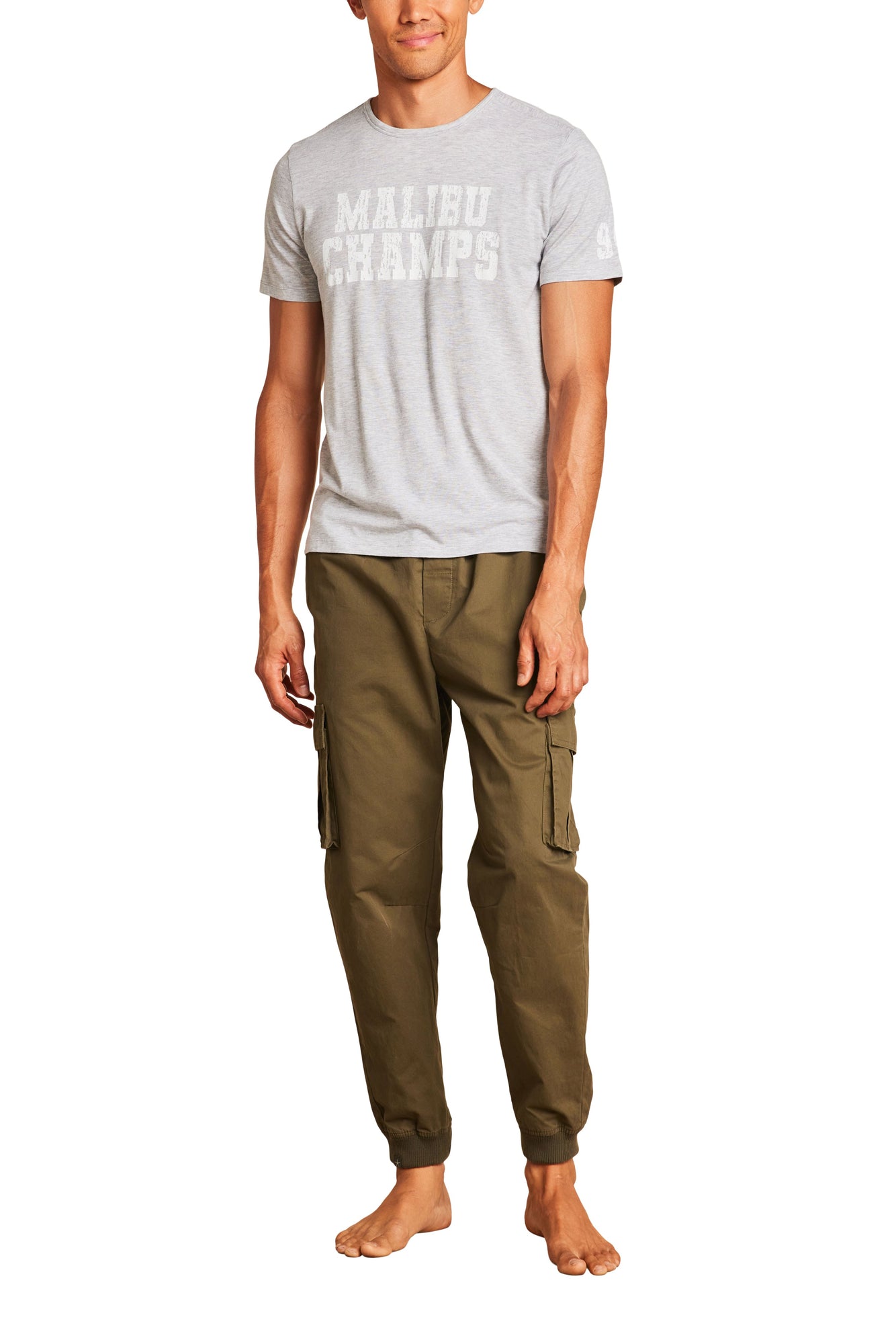 Mens | Malibu Collection Lightweight Jersey Graphic Tee | Heather Gray