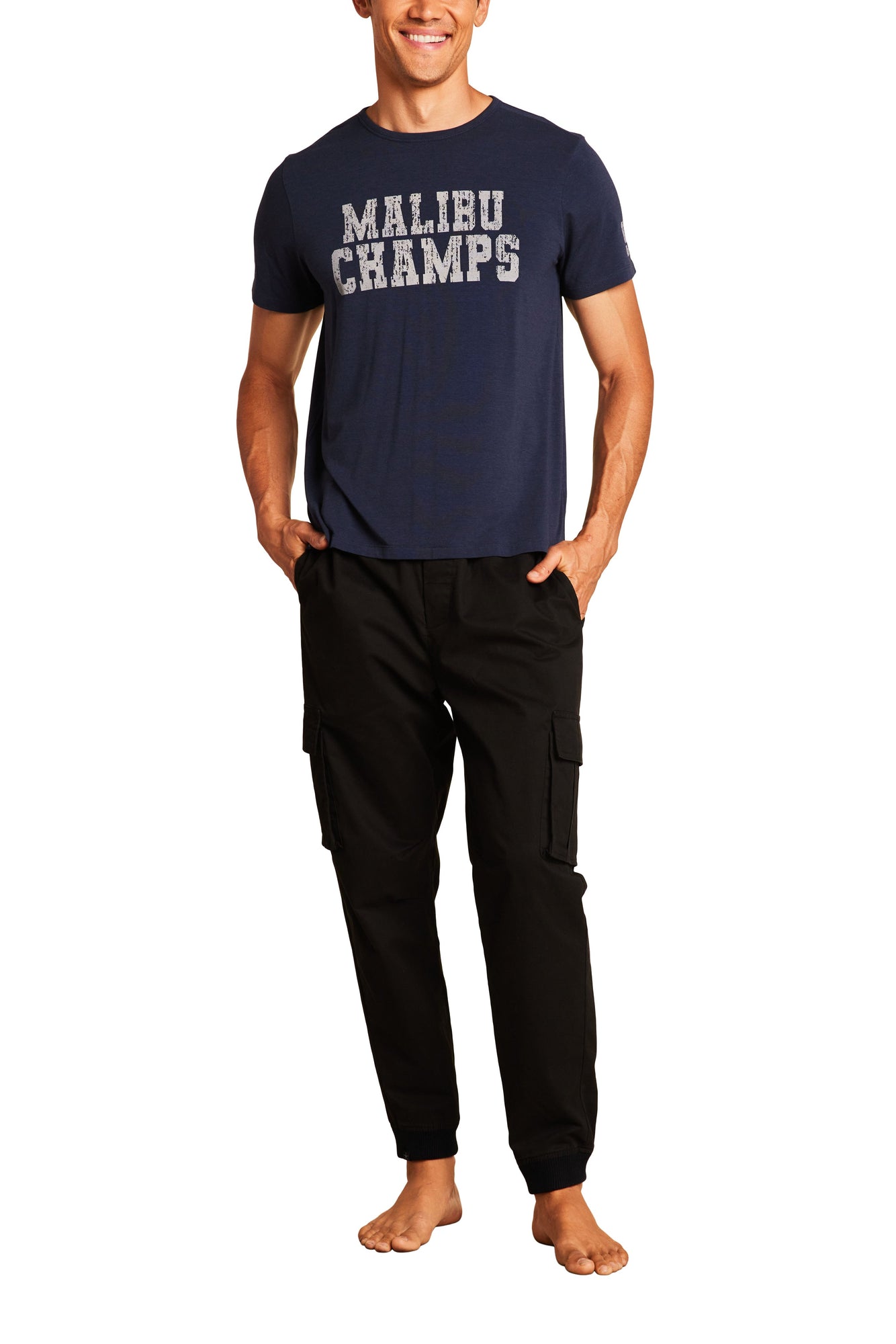 Mens | Malibu Collection Lightweight Jersey Graphic Tee | Indigo