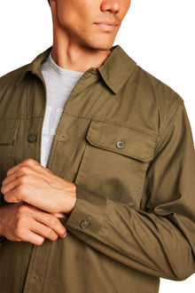 Mens | Malibu Collection Cotton Twill Shirt Jacket | Olive