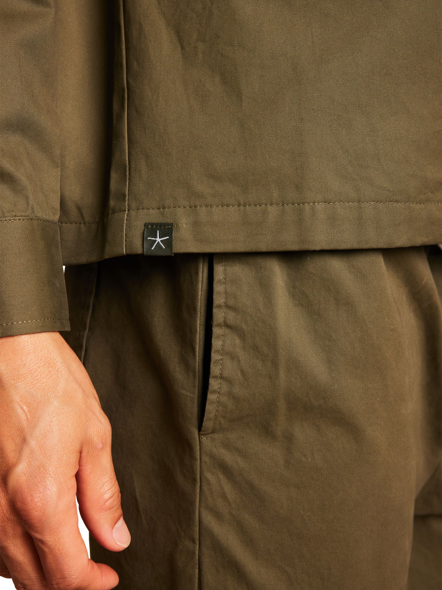 Mens | Malibu Collection Cotton Twill Shirt Jacket | Olive