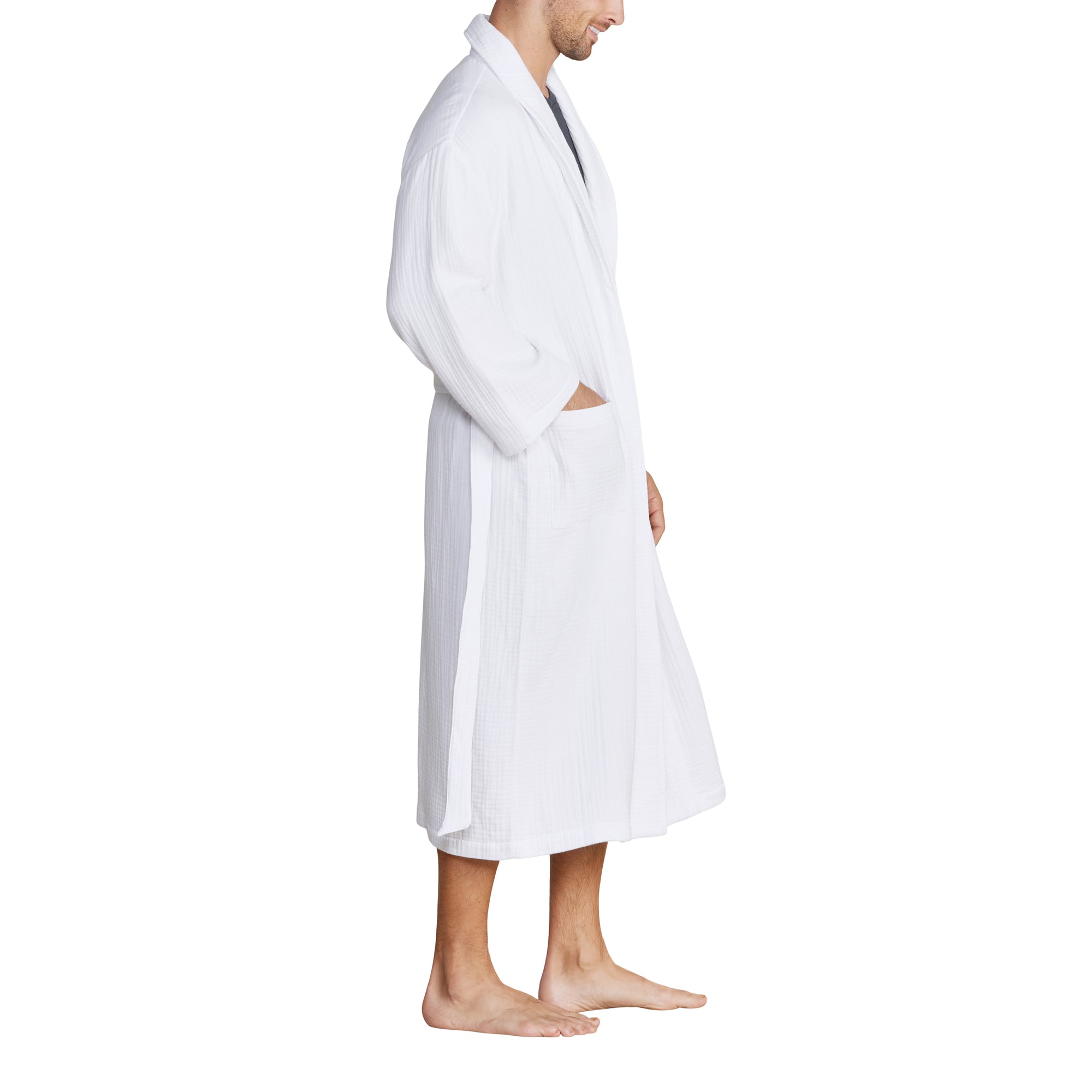 Malibu Collection Muslin Cotton Spa Robe | Sea Salt