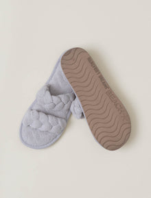 Womens | Towelterry Braided Slipper | Fog Gray