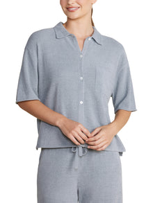 Womens | CozyChic Ultra Lite Cropped Short Sleeve Shirt | Moonbeam