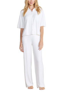 Womens | CozyChic Ultra Lite Cropped Short Sleeve Shirt | Pearl