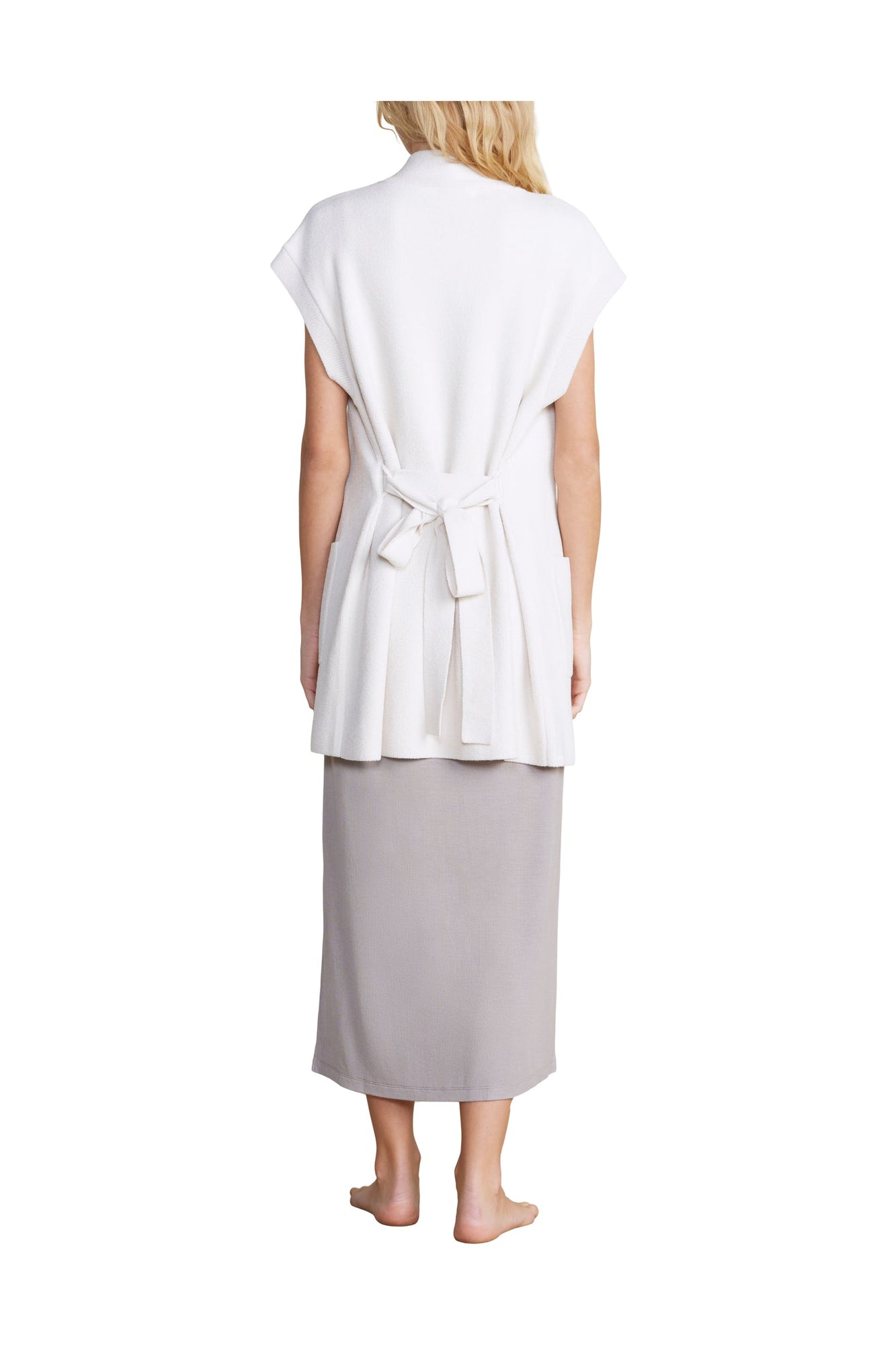 Womens | Cozychic Ultra Lite Waist Tie Vest | Sand Dune