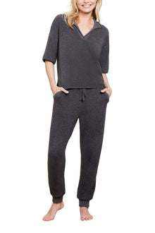 Womens | CozyChic Ultra Lite Collared Short Sleeve | Carbon