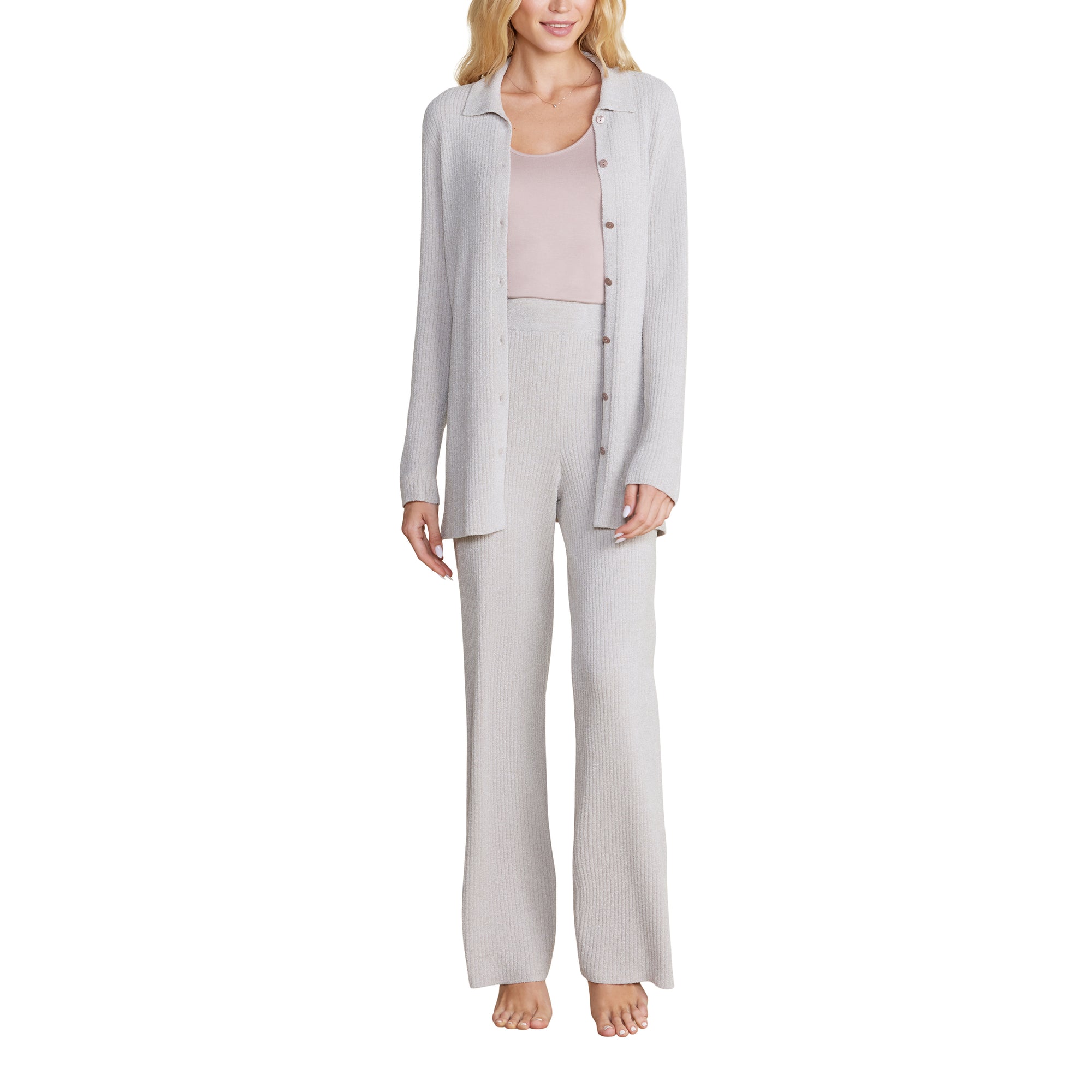 Cozychic Ultra Lite Ribbed Button Down Cardi | Oyster