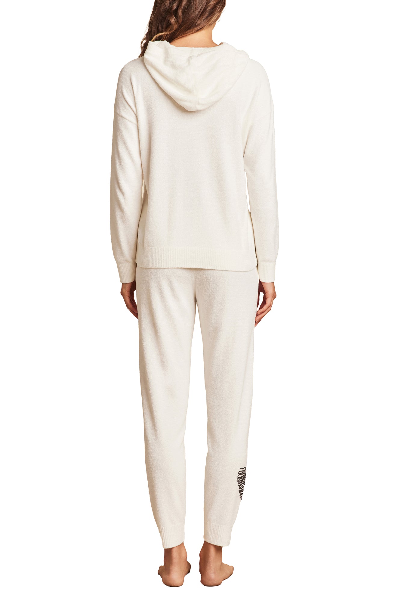 Womens | CozyChic Ultra Lite Embroidered Heart Pant | Pearl/Carbon