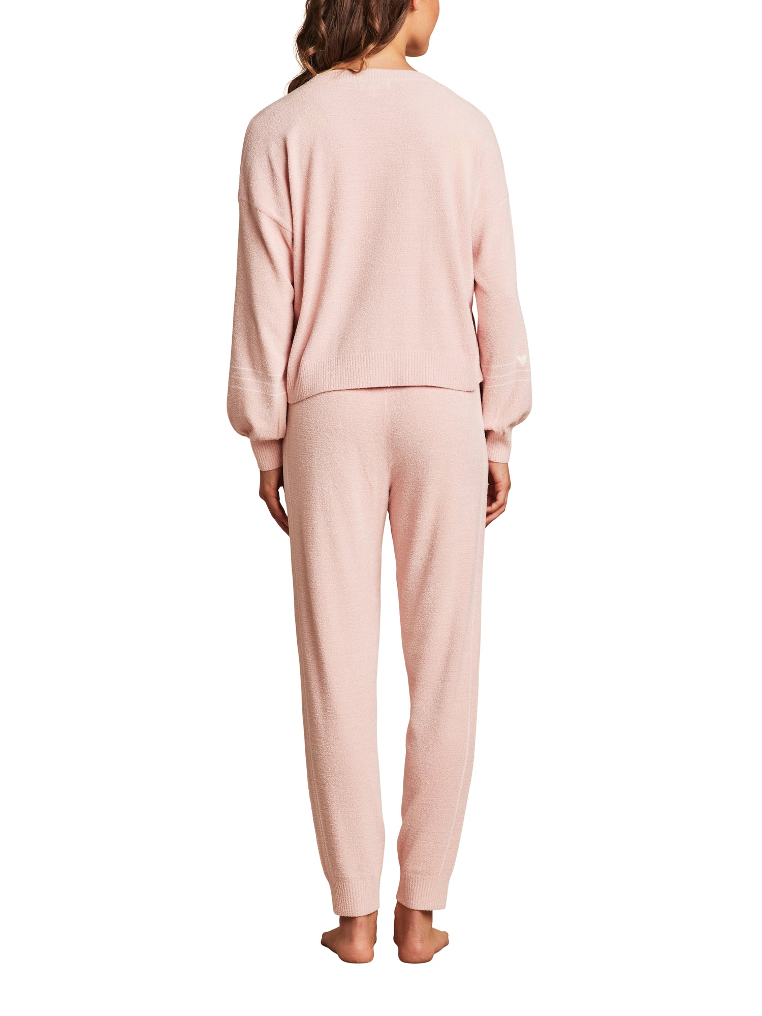 Womens | CozyChic Ultra Lite Heartbeat Stripe Pullover | Pink Peonie/Pearl