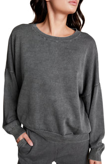 Womens | SunBleached Crewneck Pullover | Faded Black