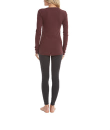 Womens | Malibu Collection Loose Jersey Long Sleeve Tee | Rosewood