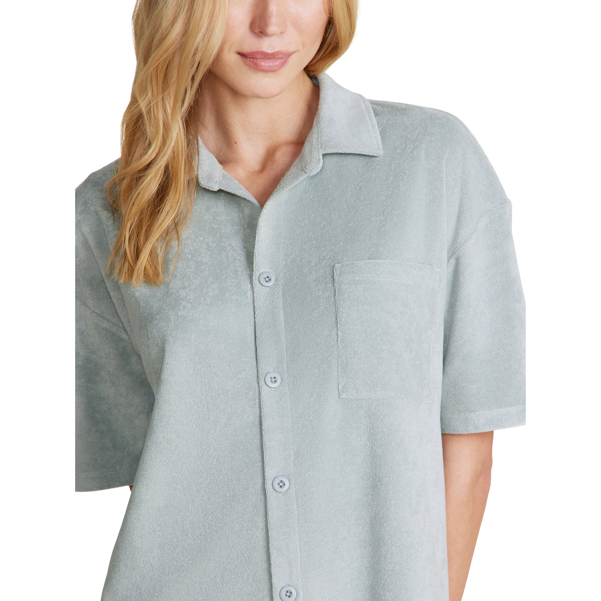 Cozyterry Button Down Shirt | Beach Glass